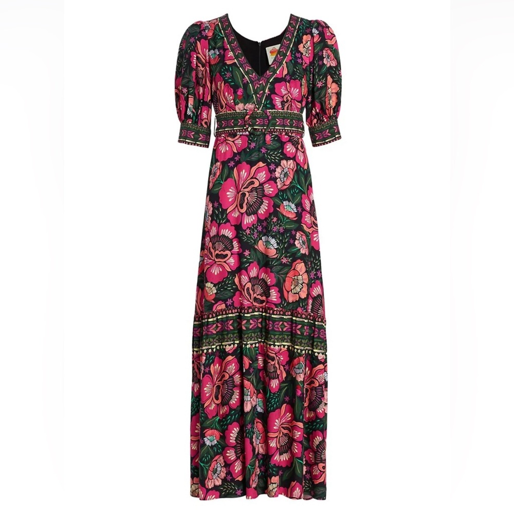 FARM Rio Floral Maxi Dress - Pink and Green - Picture 2 of 10